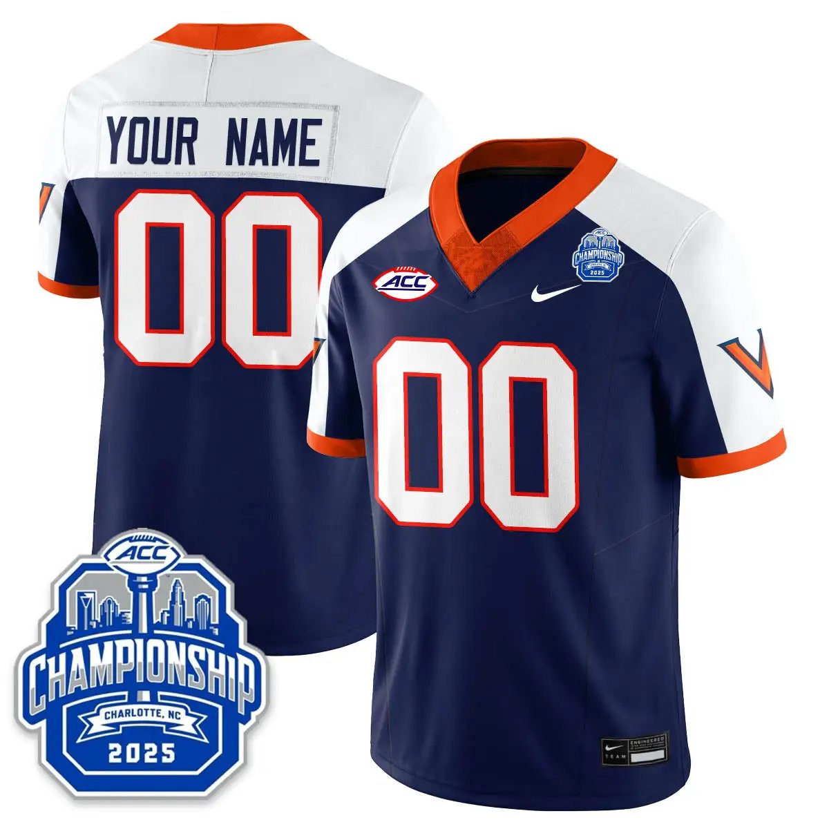 Virginia Football ACC Championship Vapor Limited Custom Jersey - Stitched by virginia cavaliers