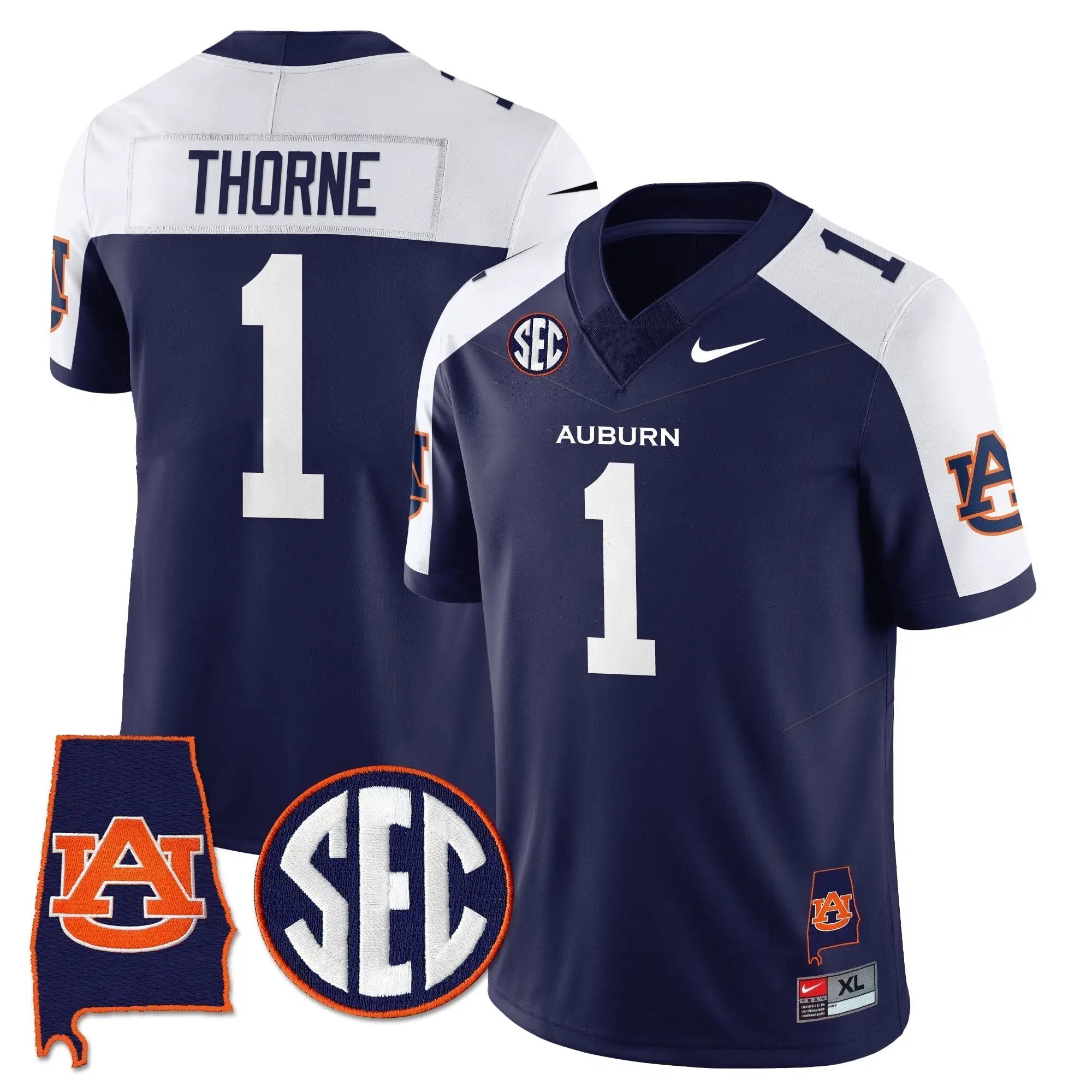 AT 2025 Alabama Patch Vapor Limited Jersey by Auburn Tigers