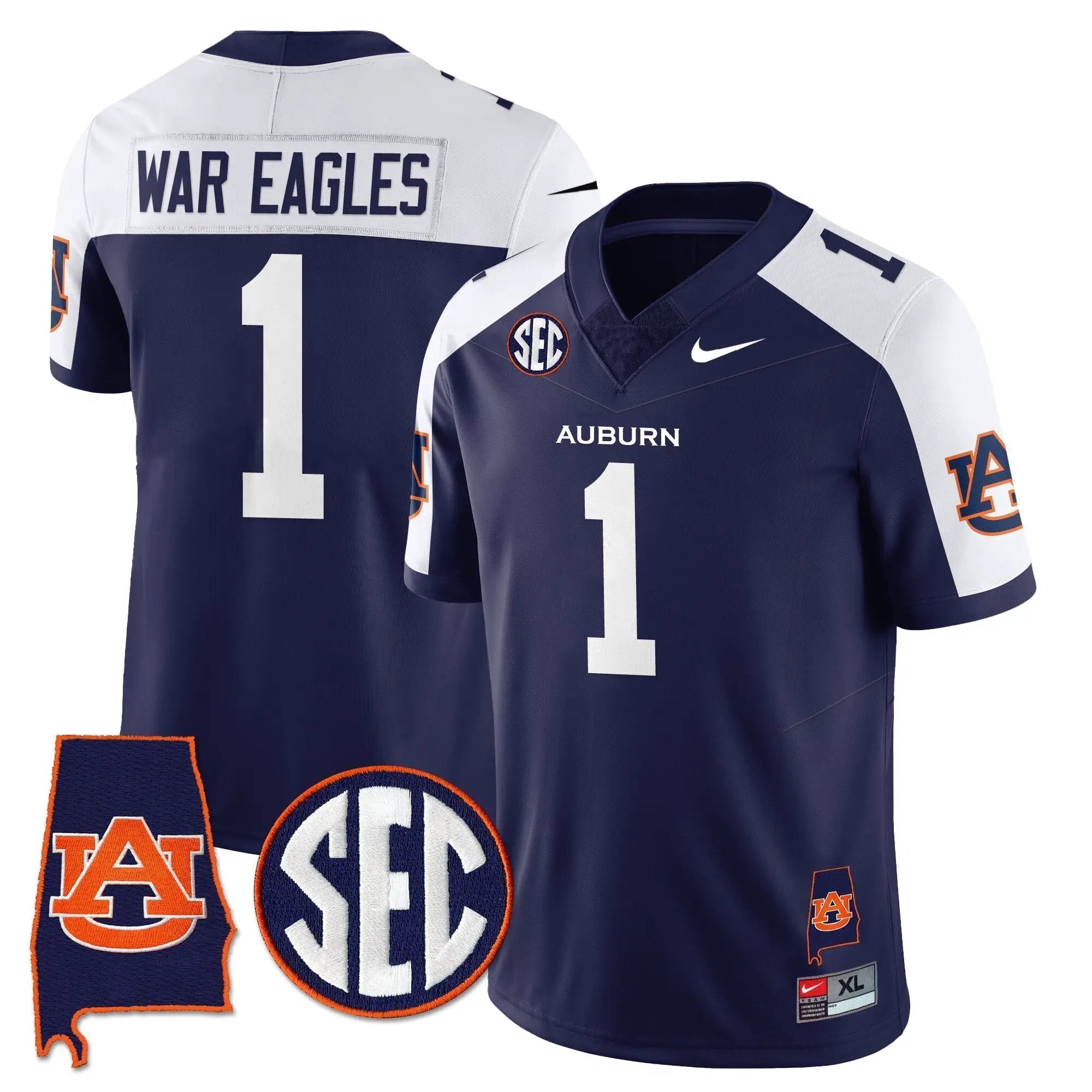 AT 2025 Alabama Patch Vapor Limited Jersey by Auburn Tigers
