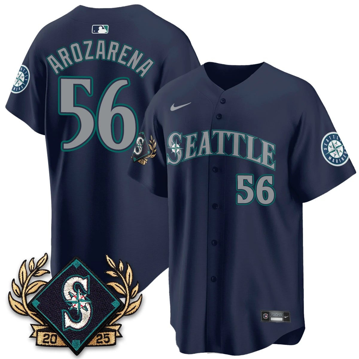 Seattle Mariners 2025 Series Champions Jersey - All Stitched by Seattle Mariners