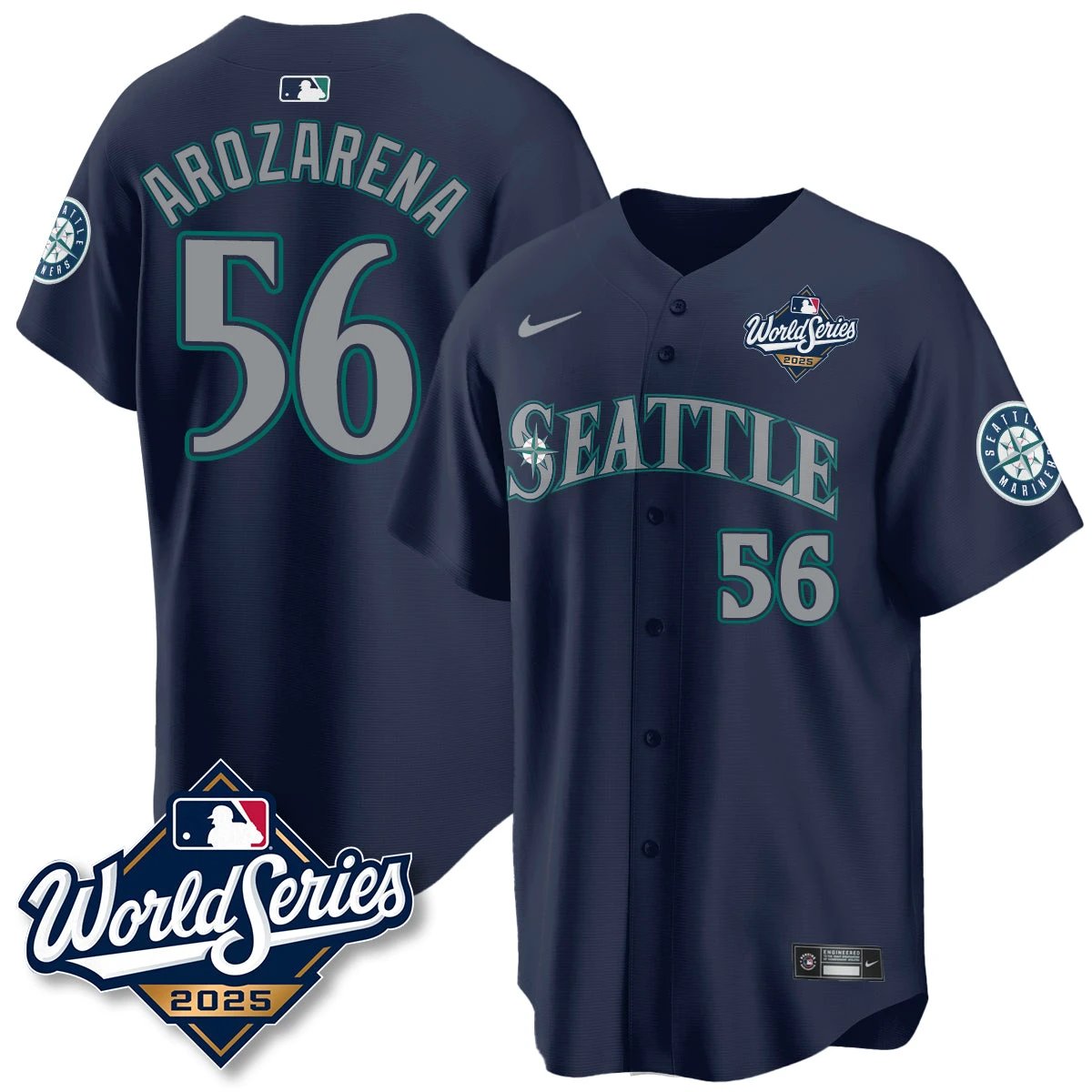 Seattle Mariners 2025 World Series Jersey - All Stitched by Seattle Mariners