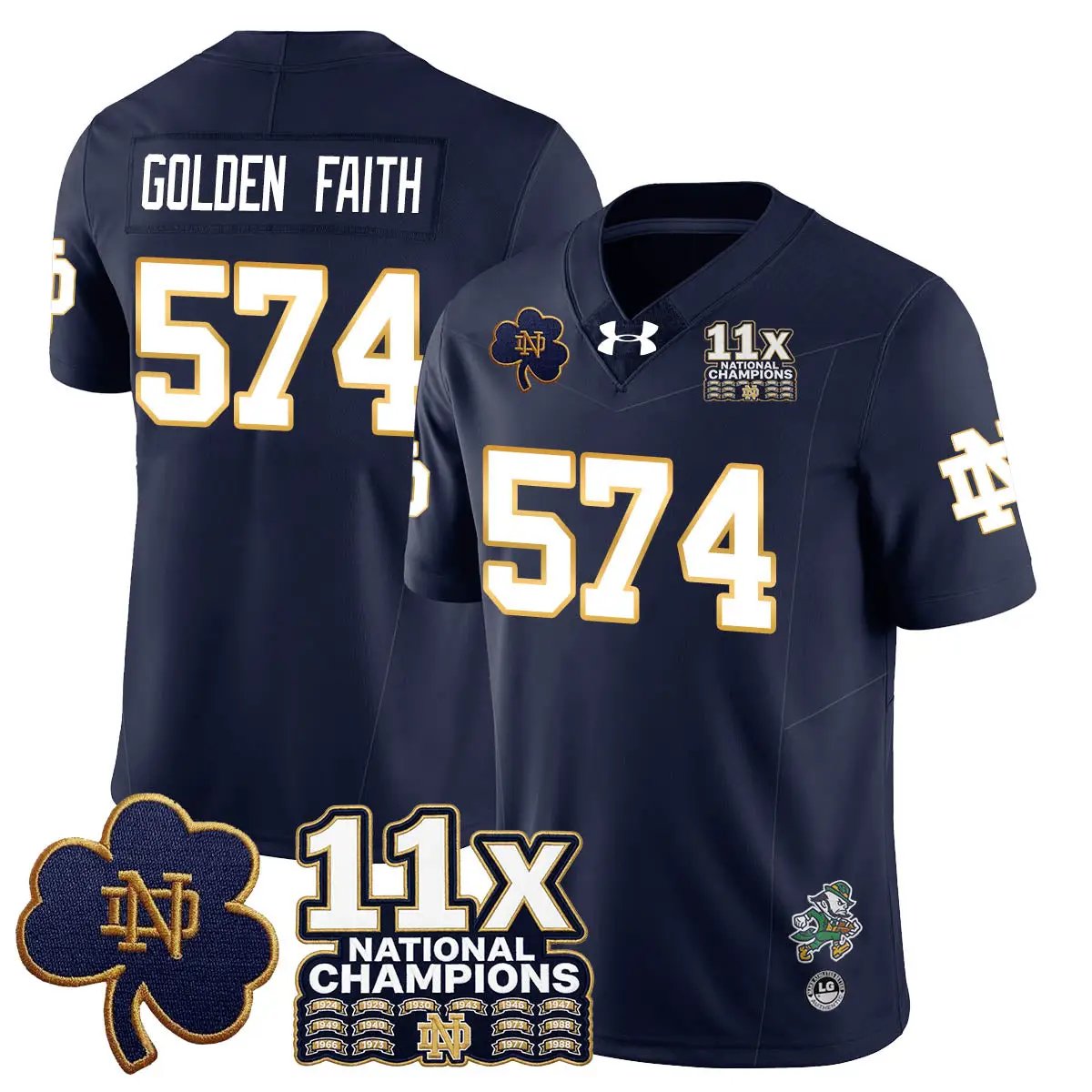 ND 11x-Time National Champions Vapor Limited Jersey by Notre Dame Fighting Irish