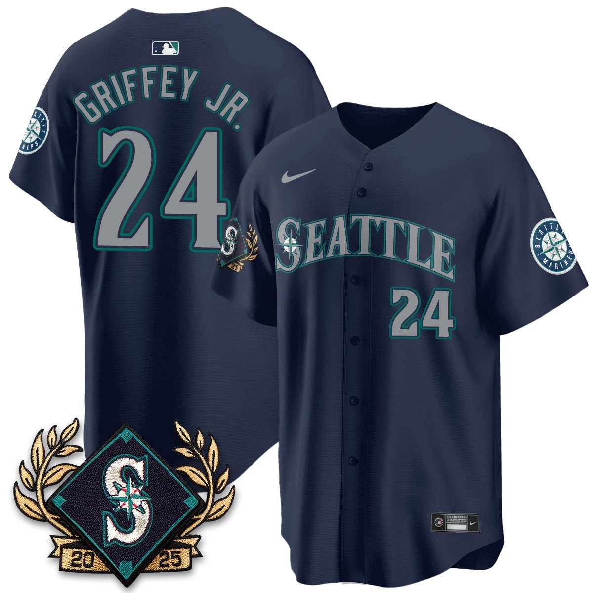 Seattle Mariners 2025 Series Champions Jersey - All Stitched by Seattle Mariners