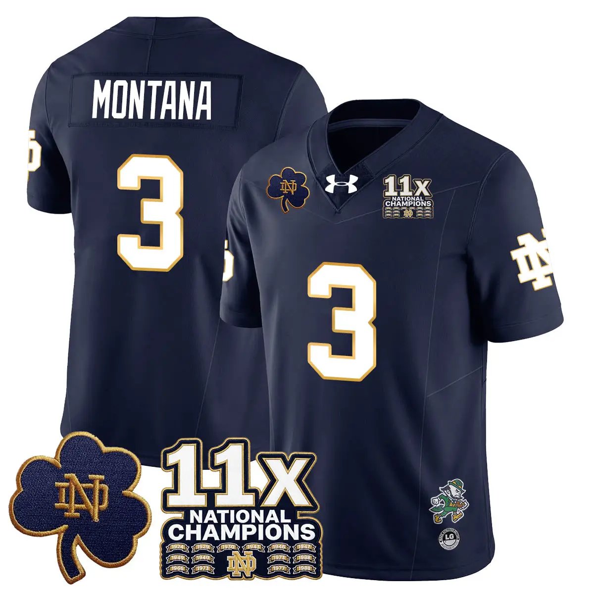 ND 11x-Time National Champions Vapor Limited Jersey by Notre Dame Fighting Irish