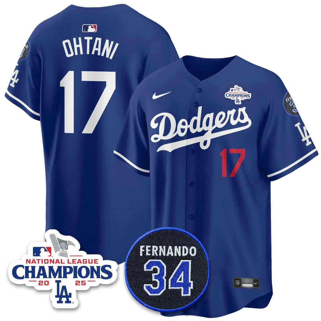 Los Angeles Dodgers 2025 NL Champions Jersey - All Stitched by Los Angeles Dodgers