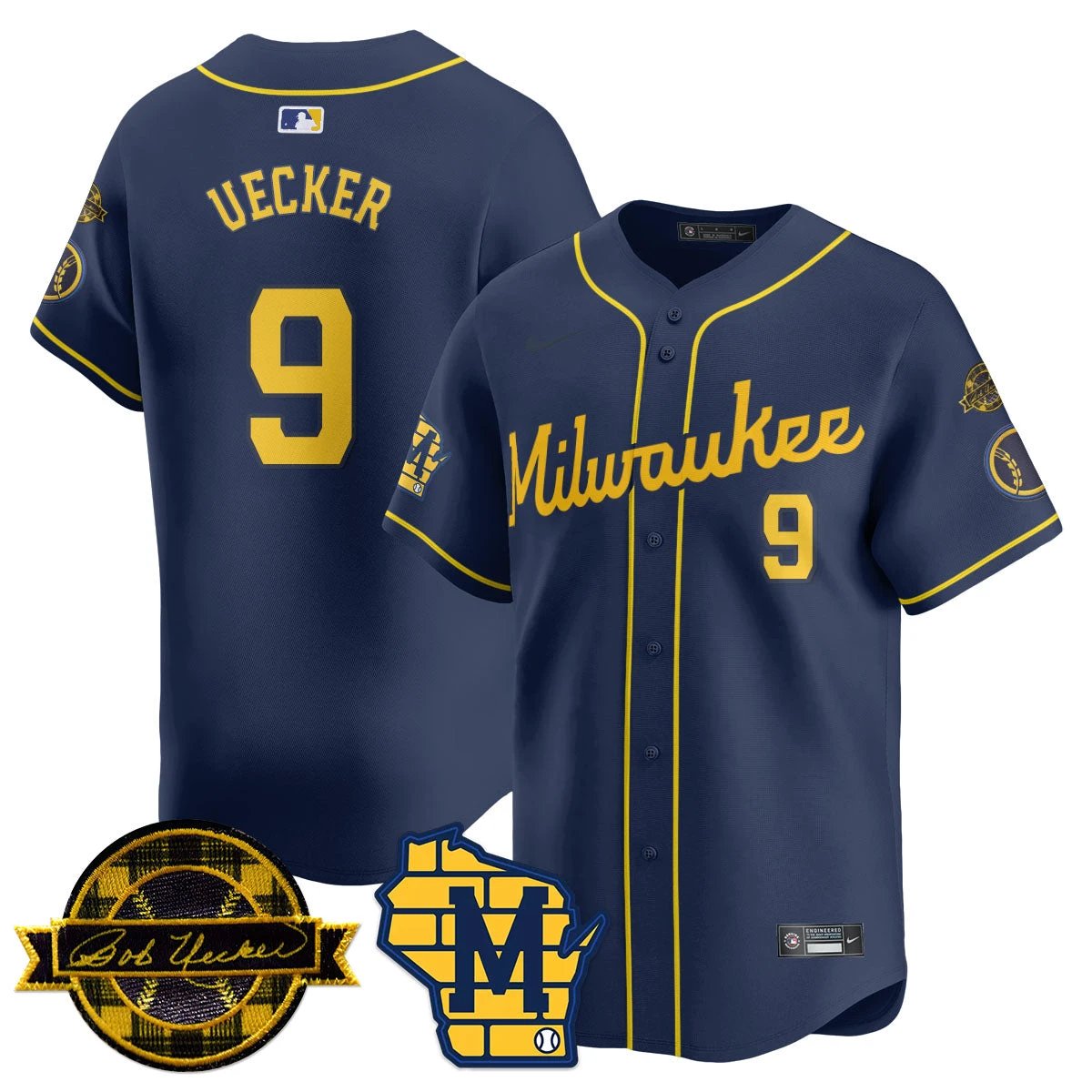MIL 2026 Limited Jersey - Bob Uecker Patch - All Stitched by Milwaukee Brewers