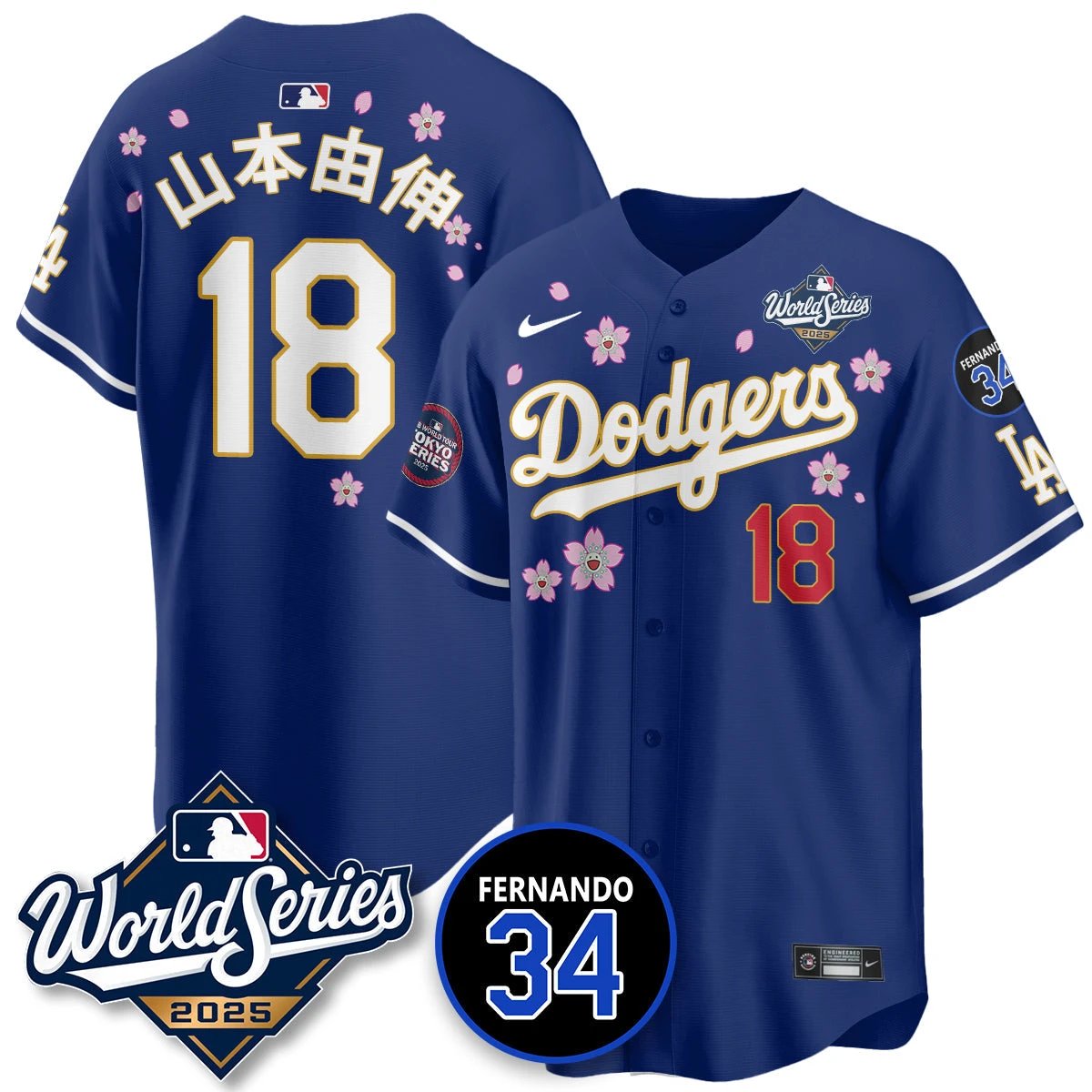 Los Angeles Dodgers Tokyo Series 2025 NL Champions Jersey - All Stitched by Los Angeles Dodgers