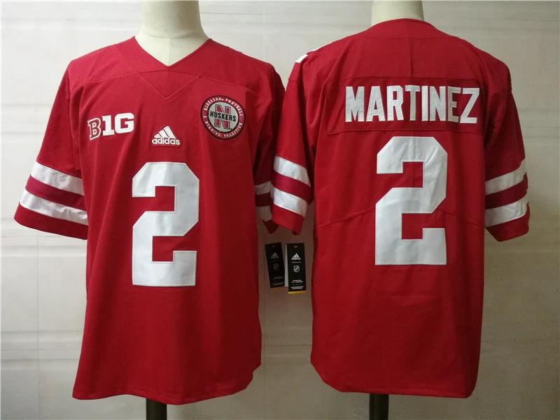 Nebraska Cornhuskers #2 Adrian Martinez Football Jersey Red by My Store