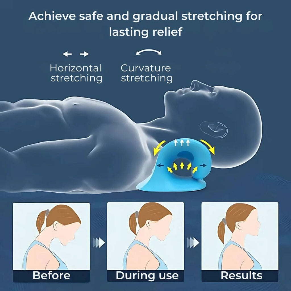 NeckAlign Chiropractic Neck Pillow | Stretcher for Neck - Pain Relief - Improved Posture - Better Sleep Bowlift by Bowlift