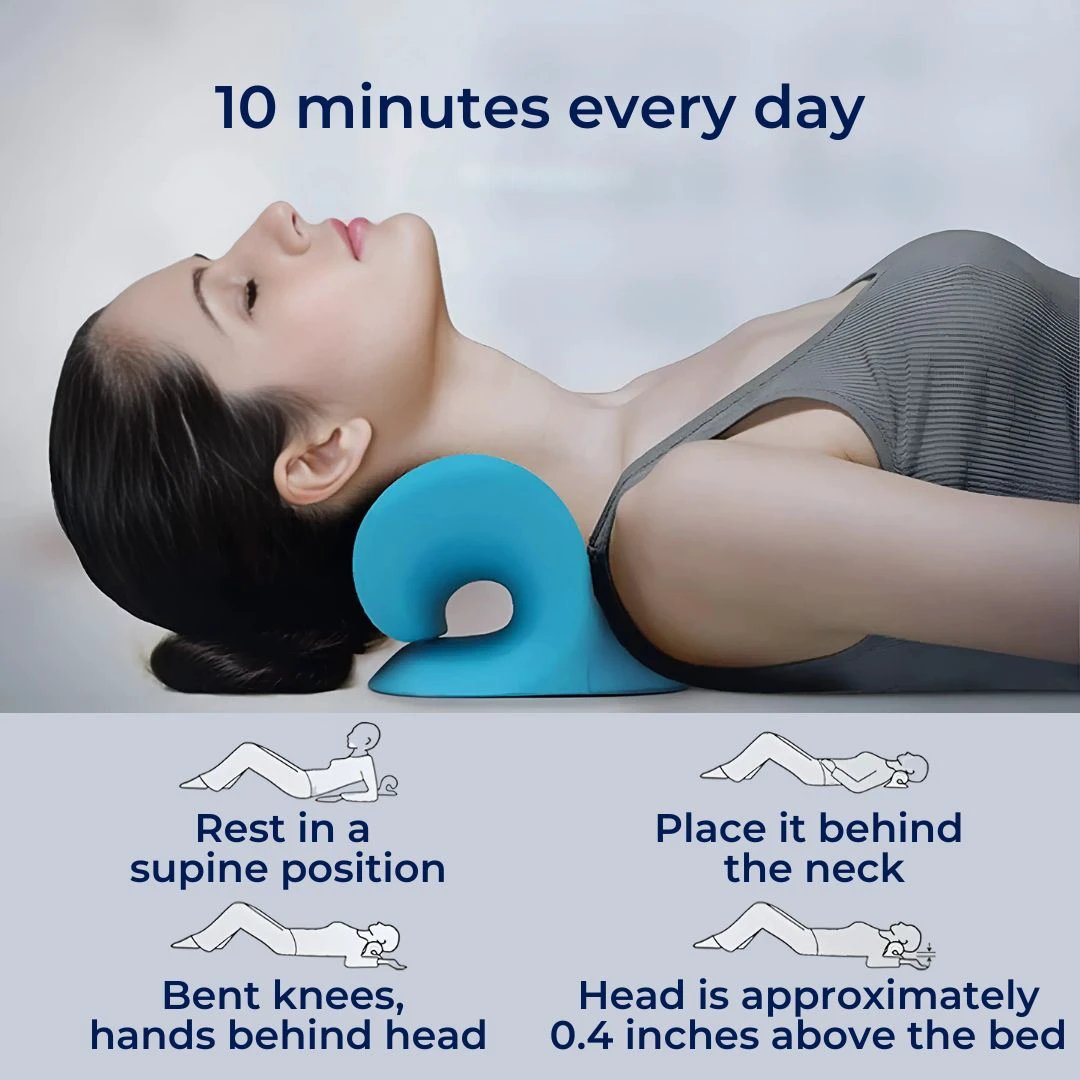 NeckAlign Chiropractic Neck Pillow | Stretcher for Neck - Pain Relief - Improved Posture - Better Sleep Bowlift by Bowlift