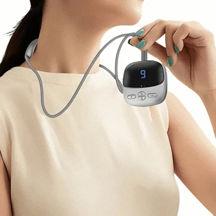 NeckEasePro Portable EMS Cervical Spine Massager | Pain Relief for Neck and Shoulder Tension - Muscle Relaxation Bowlift by Bowlift