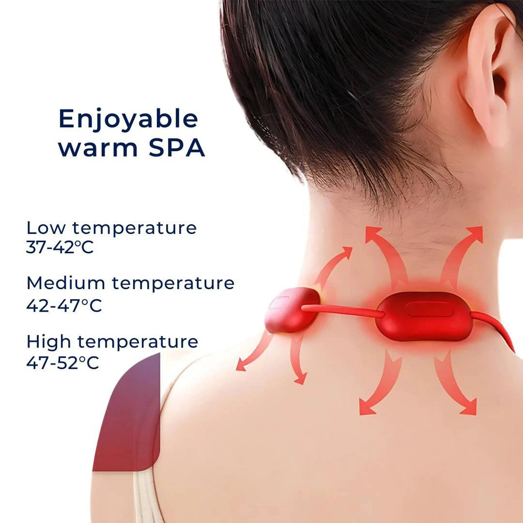 NeckEasePro Portable EMS Cervical Spine Massager | Pain Relief for Neck and Shoulder Tension - Muscle Relaxation Bowlift by Bowlift