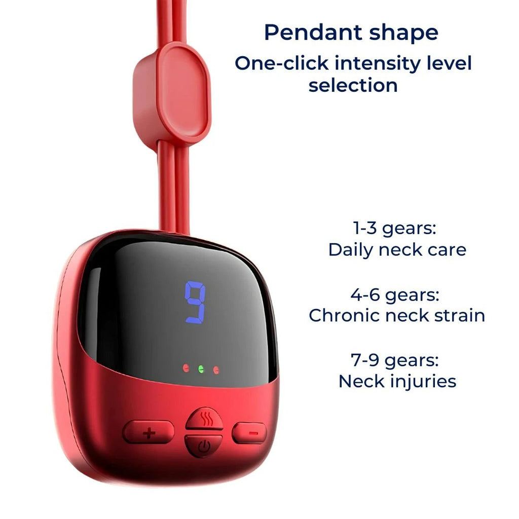 NeckEasePro Portable EMS Cervical Spine Massager | Pain Relief for Neck and Shoulder Tension - Muscle Relaxation Bowlift by Bowlift