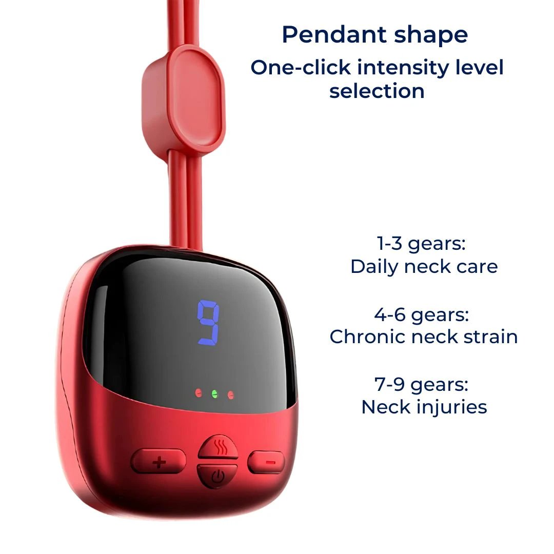 NeckEasePro Portable EMS Cervical Spine Massager | Pain Relief for Neck and Shoulder Tension - Muscle Relaxation Bowlift by Bowlift
