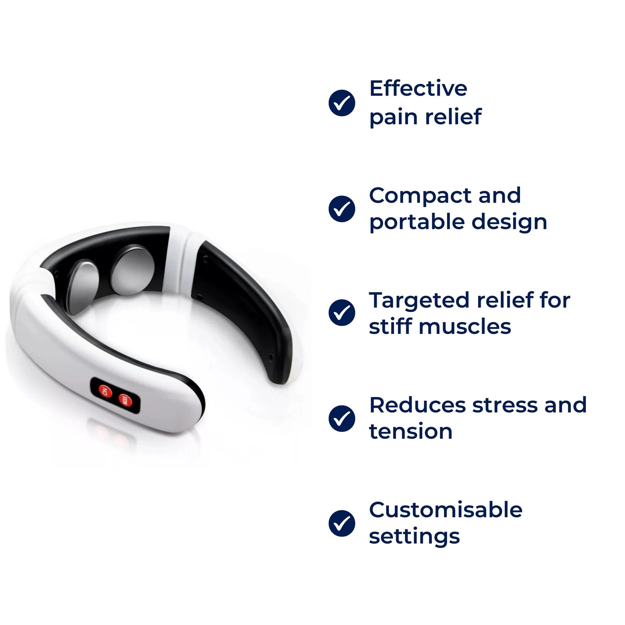 NeckEase | Vibration Neck Massager – Pain Relief – Portable Design – Soothes Stiff Muscles – Stress & Tension Relief Bowlift by Bowlift