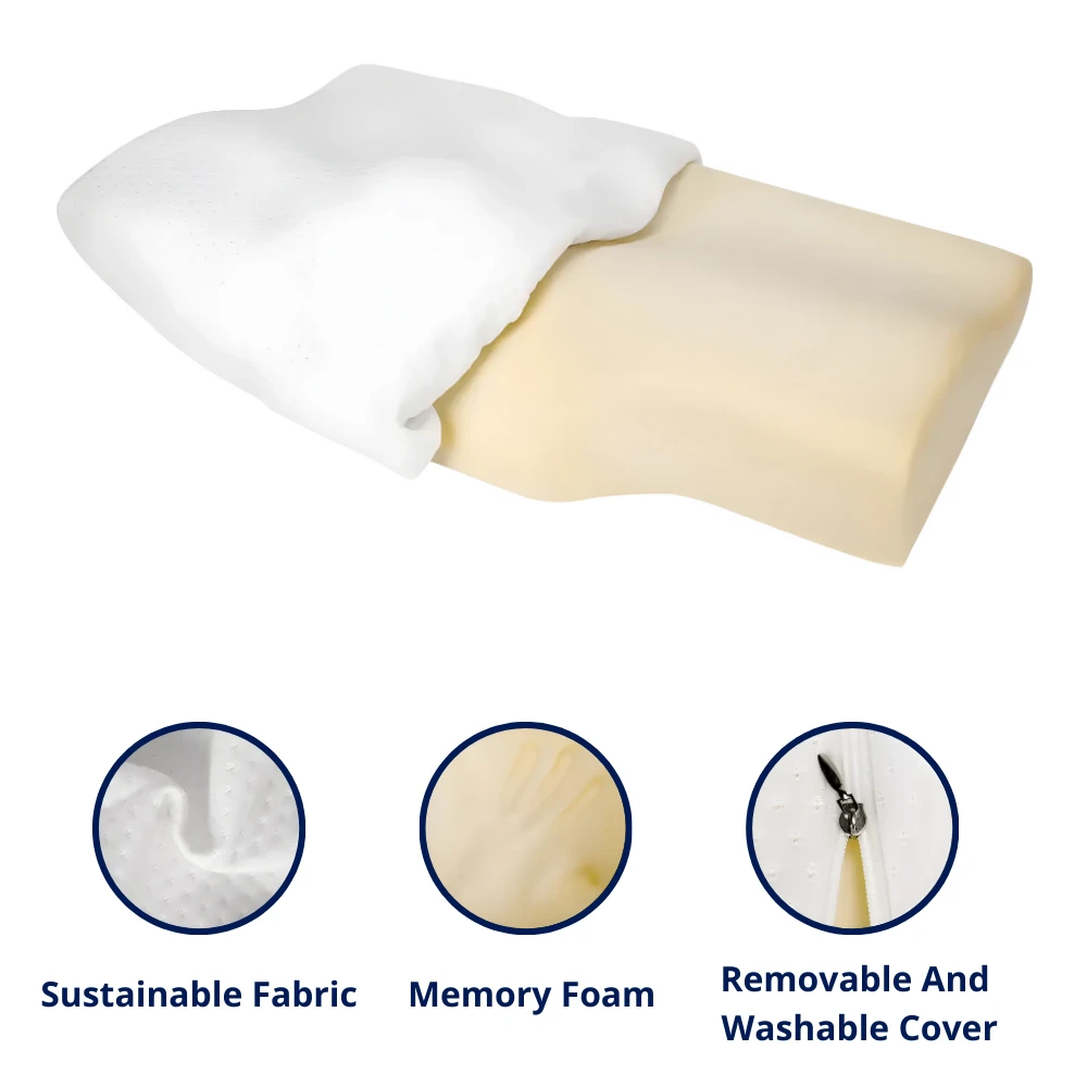 Orthopedic Memory Foam Neck Support Pillow Bowlift by Bowlift