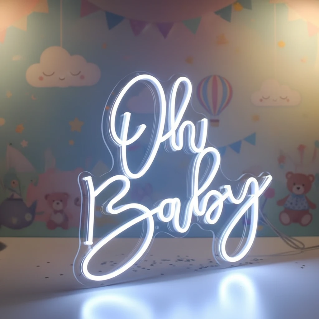 Neonchics Oh Baby Neon Sign for Party Decoration by Neonchics