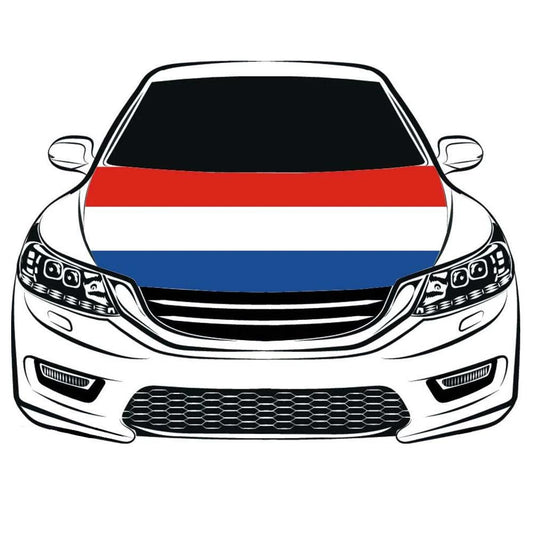 Dutch flag， Car Hood Cover Flag of the Netherlands,Koninkrijk der Nederlanden Engine Banner,3.3X5ft,/6X7FT100% Polyester Elastic Fabrics Can be Washed by flagsshop