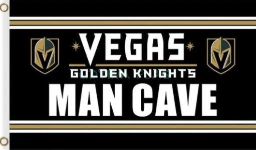 New Designs Vegas Golden Knights Man Cave Flag 3X5Ft Polyester Digital Print Banner USA by flagsjustdoit
