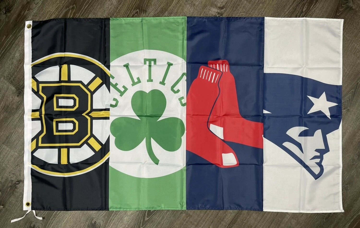 New England Patriots Boston Celtics Red Sox Bruins Flag 3x5 ft Banner Man-Cave by flagsjustdoit