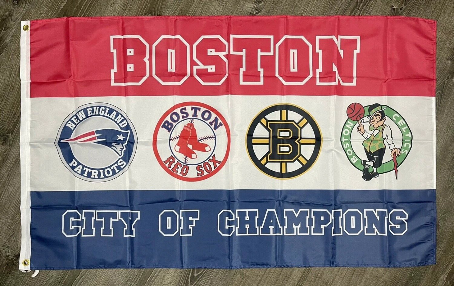 New England Patriots Boston Celtics Red Sox Bruins Flag 3x5 ft Banner Man-Cave Brand New by flagsjustdoit