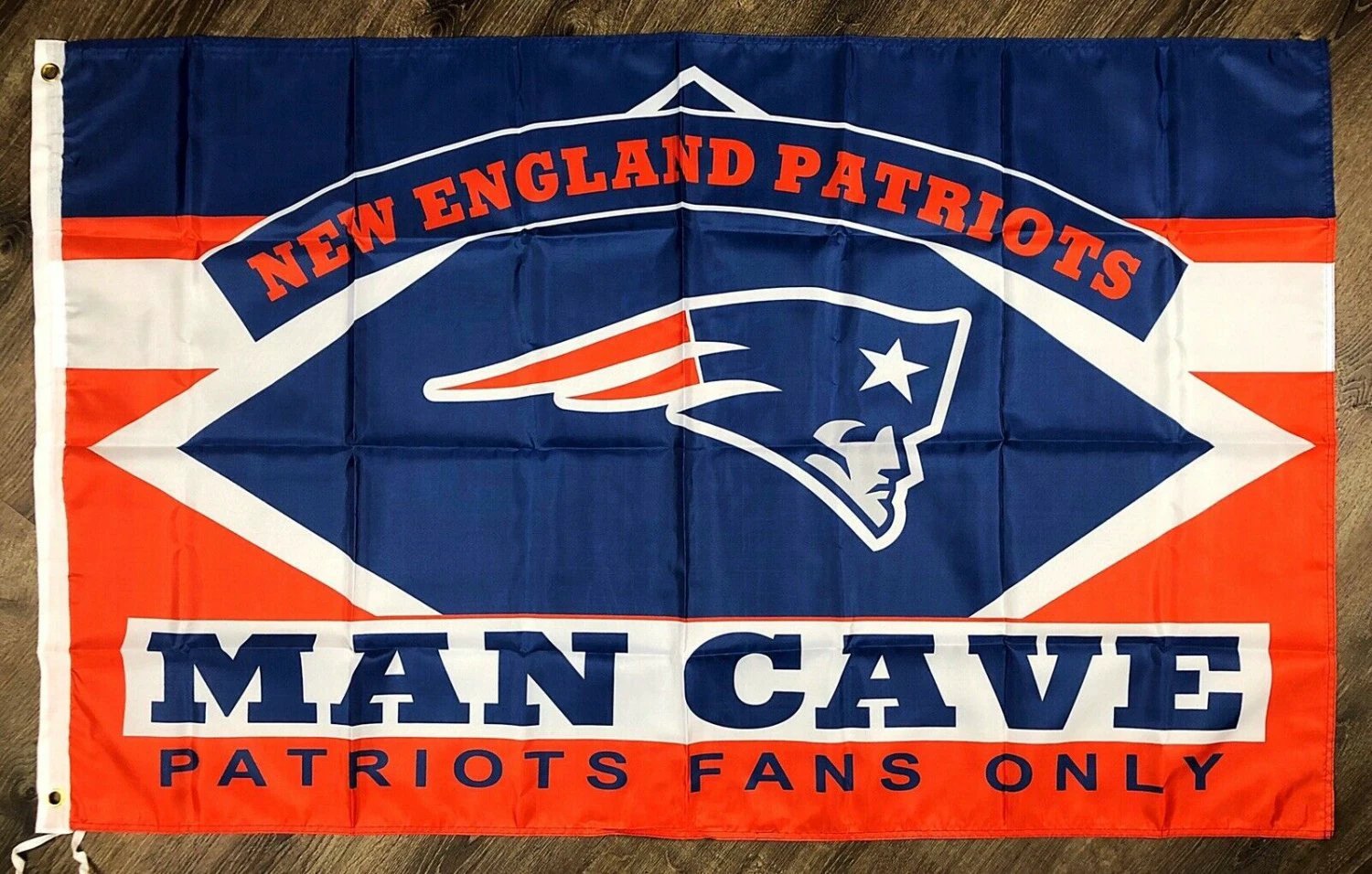 New England Patriots Man-Cave Flag 3x5 ft Sports Football Banner Garage Bar by flagsjustdoit