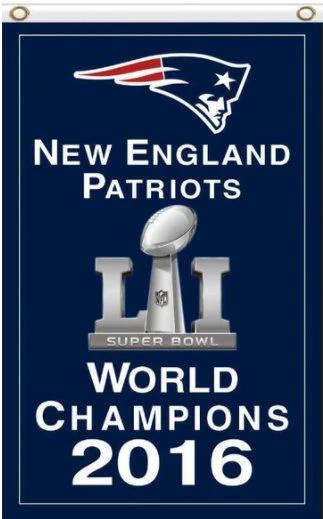 New England Patriots Super Bowl Champion 2016 Flag 3X5 Ft Polyester Banner USA 90x150cm by flagsjustdoit