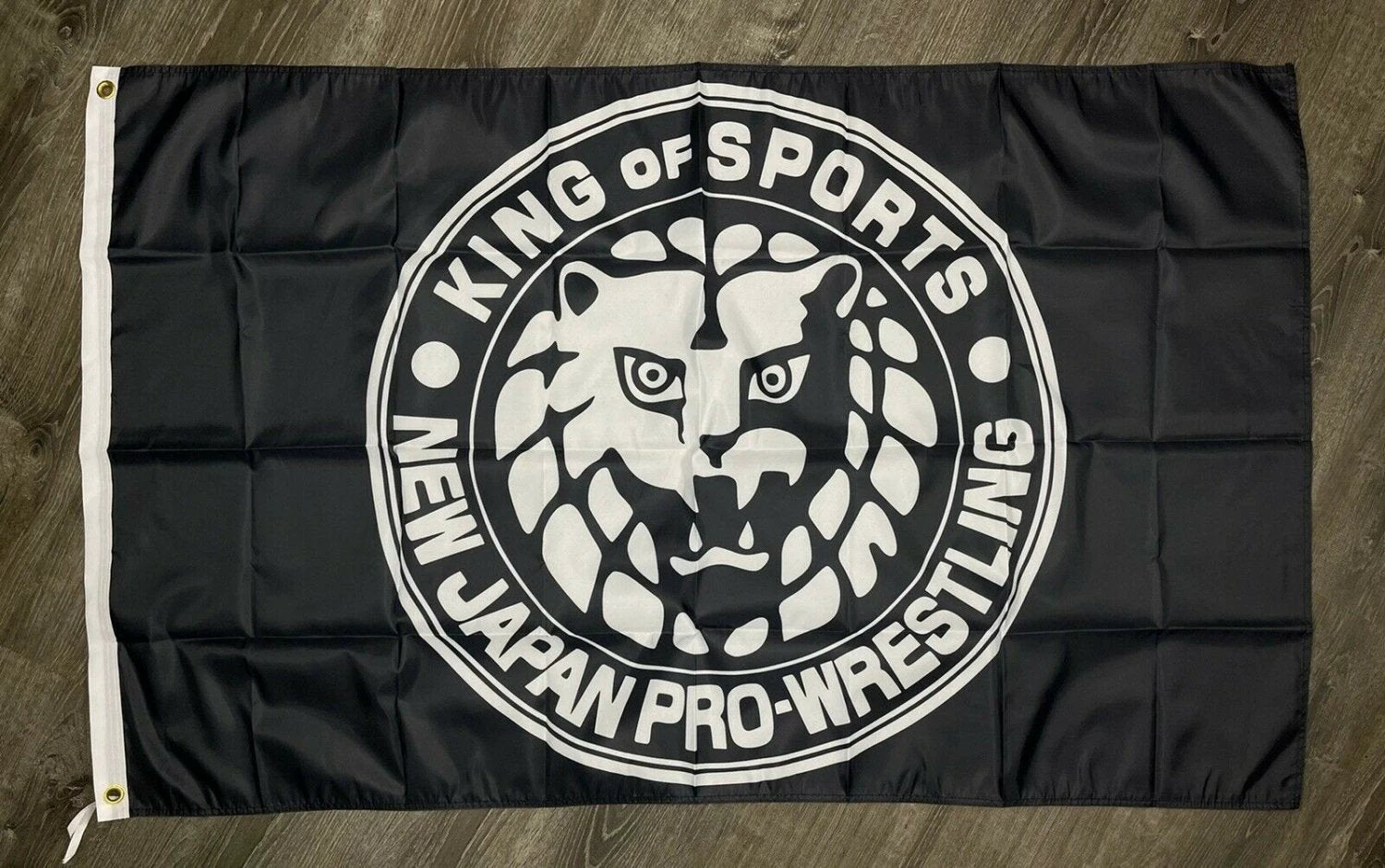 New Japan Pro-Wrestling Flag 3x5 ft NJPW Black White Logo Banner King of Sports by flagsjustdoit