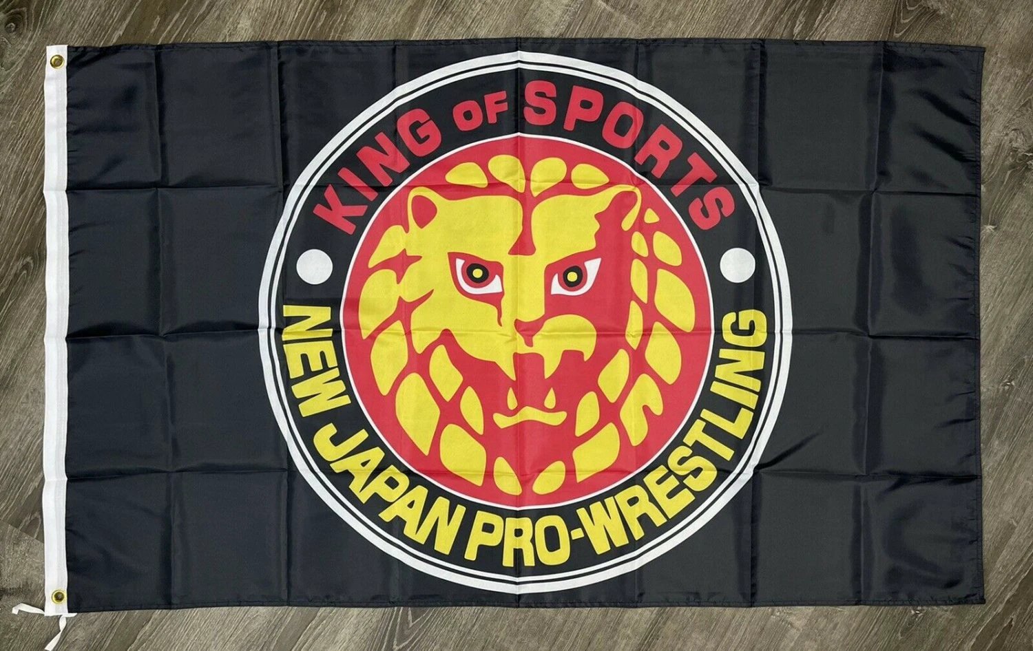 New Japan Pro-Wrestling Flag 3x5 ft NJPW Black Yellow Logo Banner King of Sports by flagsjustdoit