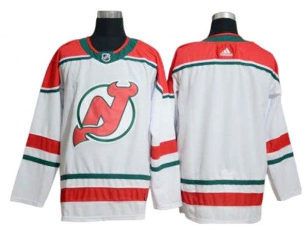 New Jersey Devils Blank White Alternate Jersey by Hockey David
