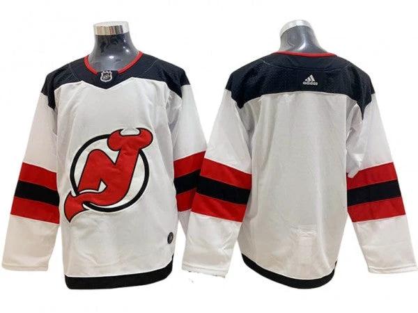 New Jersey Devils Blank White Away Jersey by Hockey David