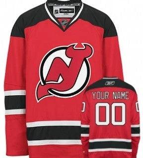 New Jersey Devils Customized Red With Black Jersey by Hockey David
