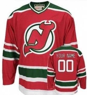 New Jersey Devils Customized Red With Green Jersey by Hockey David