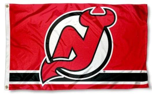 New Jersey Devils Red US Flag 3X5Ft Polyester Digital Print Banner USA by flagsjustdoit