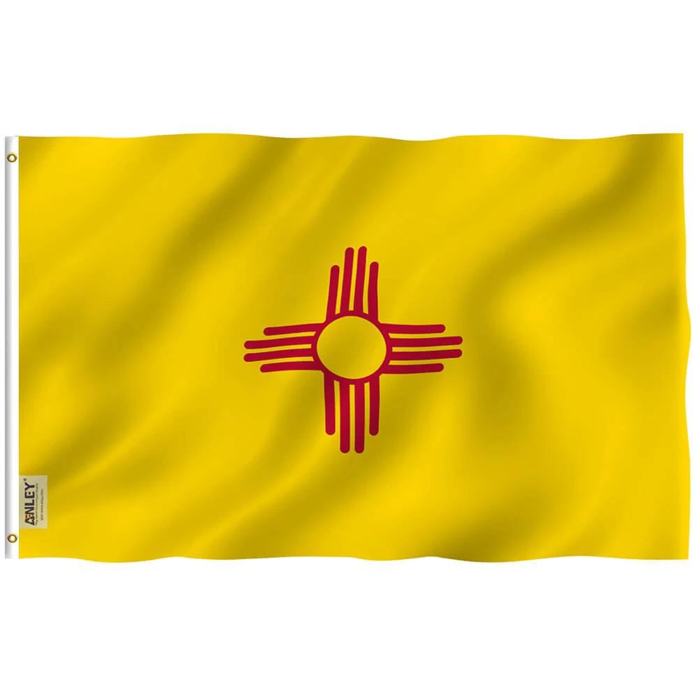 New Mexico State Flag - New Mexico NM Flag with Brass Grommets 3X5Ft Banner USA by flagsjustdoit