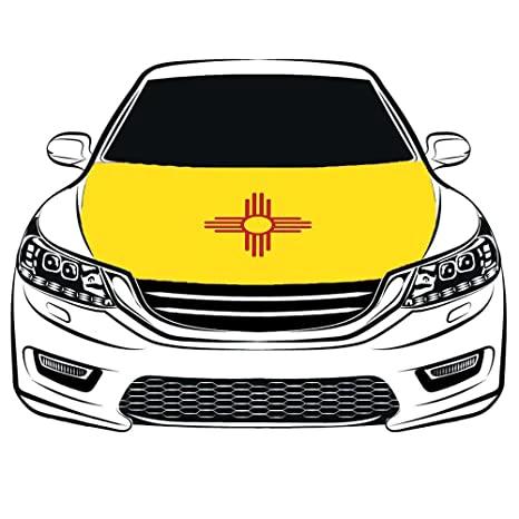 New mexico Car Hood Cover Flag ,Engine Banner,New mexico Flag,3.3X5ft,/6X7FT 100% Polyester Elastic Fabrics Can be Washed Suitable for large SUV and Pickup Trucks by flagsshop