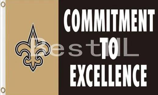 New Orleans Saints Commitment To Excellence Flag 3X5 Ft Polyester Banner USA 90x150cm by flagsjustdoit