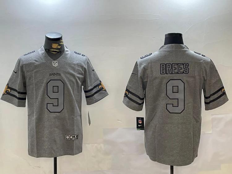 New Orleans Saints Drew Brees Heather Grey Throwback Jersey by My Store