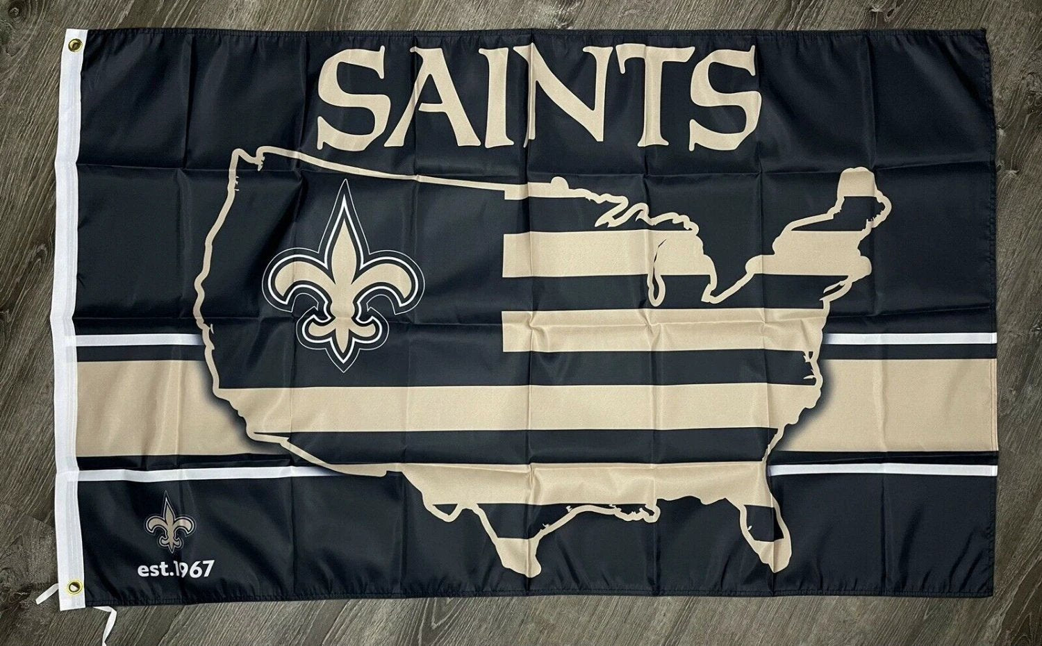 New Orleans Saints Flag 3x5 ft Sports Football State Banner Man-Cave Garage by flagsjustdoit