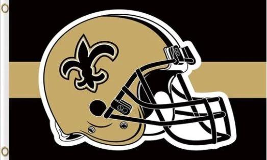 New Orleans Saints Helmet Flag 3X5 Ft Polyester Banner USA 90x150cm by flagsjustdoit