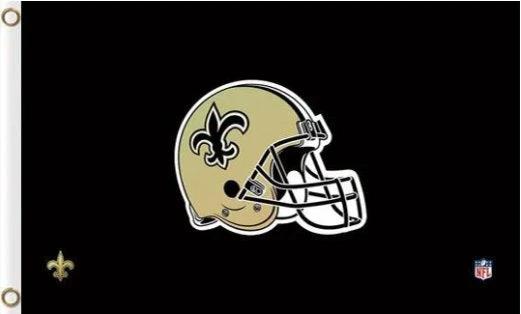 New Orleans Saints Helmet Logo Sports Black Flag 3X5 Ft Polyester Banner USA 90x150cm by flagsjustdoit