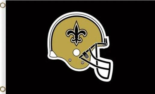 New Orleans Saints Helmet US Black Flag 3X5 Ft Polyester Banner USA 90x150cm by flagsjustdoit