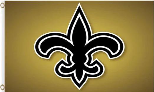 New Orleans Saints Team Flag 3X5 Ft Polyester Banner USA 90x150cm by flagsjustdoit