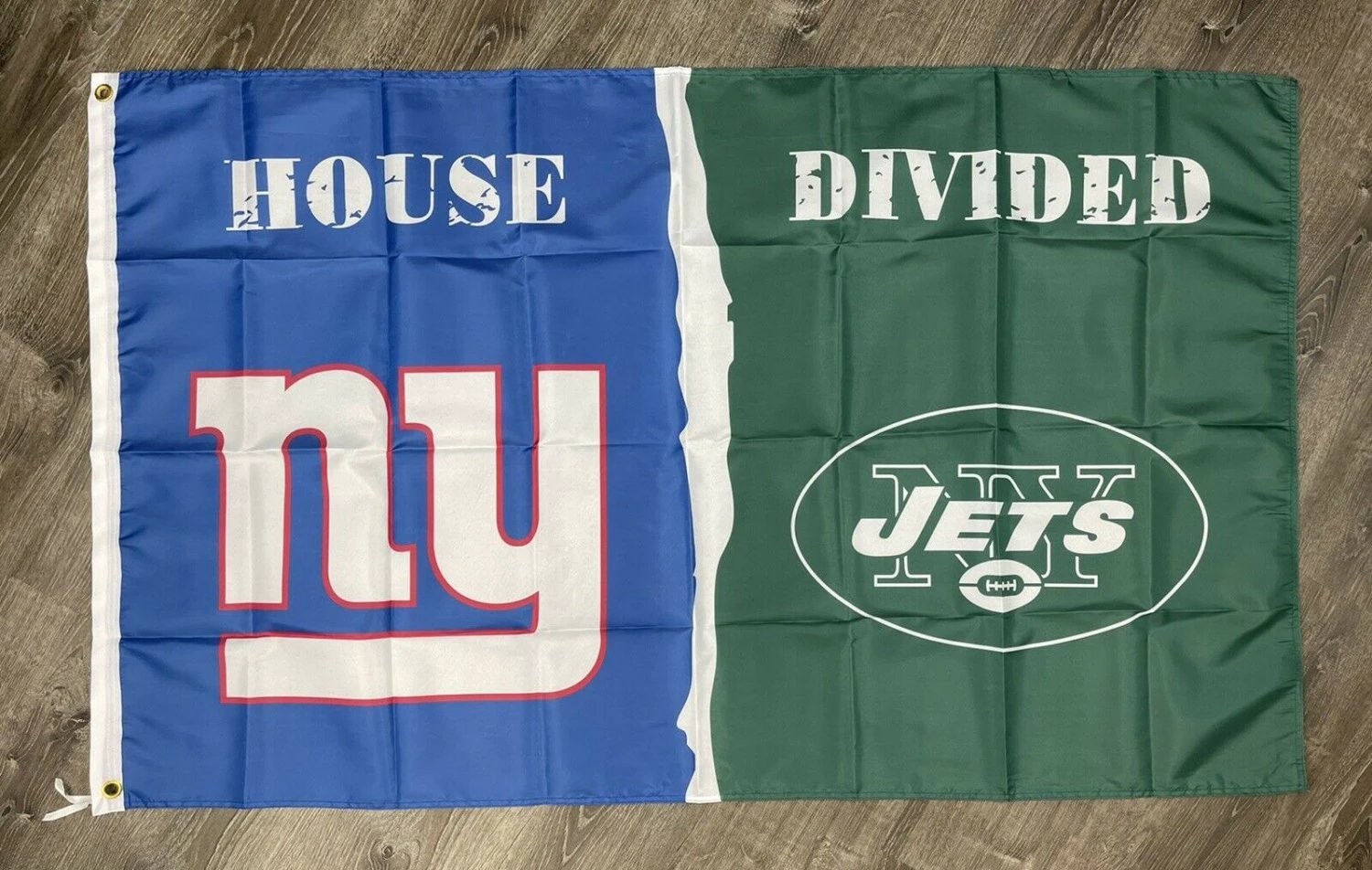 New York Giants vs New York Jets House Divided Flag 3x5 ft Sports Banner New Brand New by flagsjustdoit