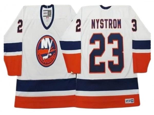 New York Islanders #23 Bob Nystrom 1982 Vintage CCM Jersey - White by Hockey David