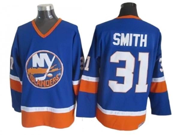 New York Islanders #31 Billy Smith Vintage CCM Jersey - Blue by Hockey David