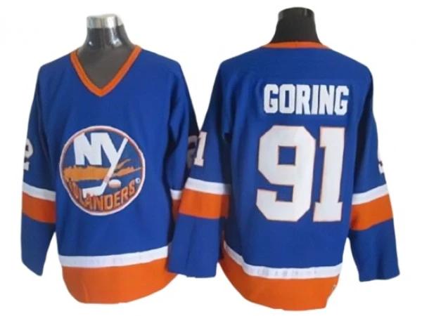 New York Islanders #91 Butch Goring Vintage CCM Jersey - Blue by Hockey David