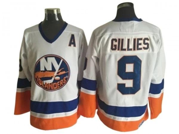 New York Islanders #9 Clark Gillies Vintage CCM Jersey -White by Hockey David