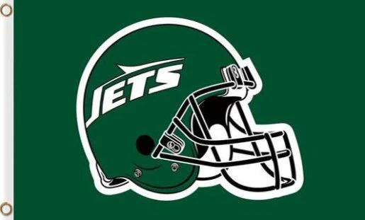 New York Jets Helmet Flag 3X5 Ft Polyester Banner USA 90x150cm by flagsjustdoit