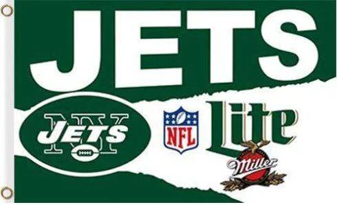 New York Jets Lite Flag 3X5 Ft Polyester Banner USA 90x150cm by flagsjustdoit